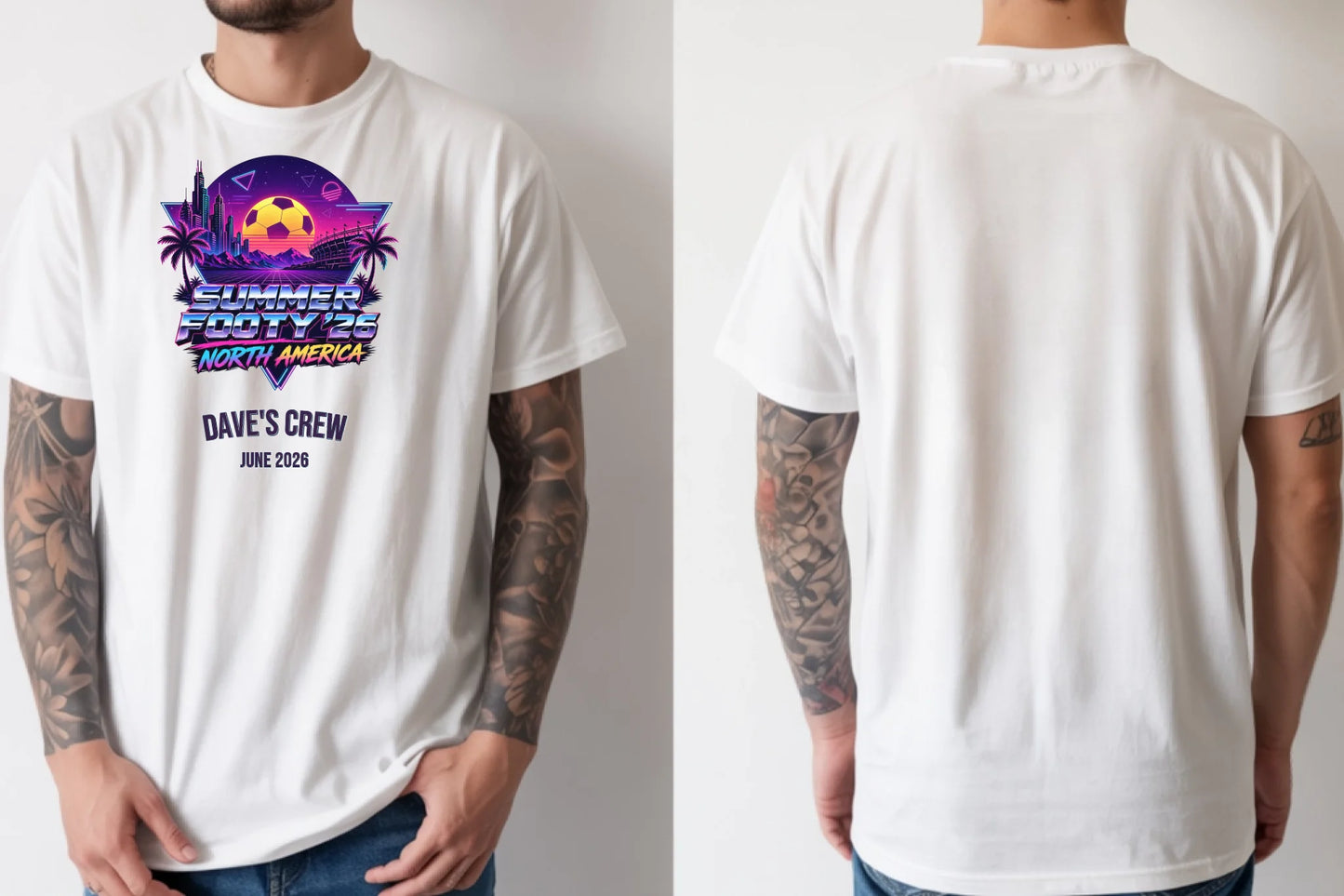 Personalised Summer of Soccer Tee | Summy Footy 2026 | Top