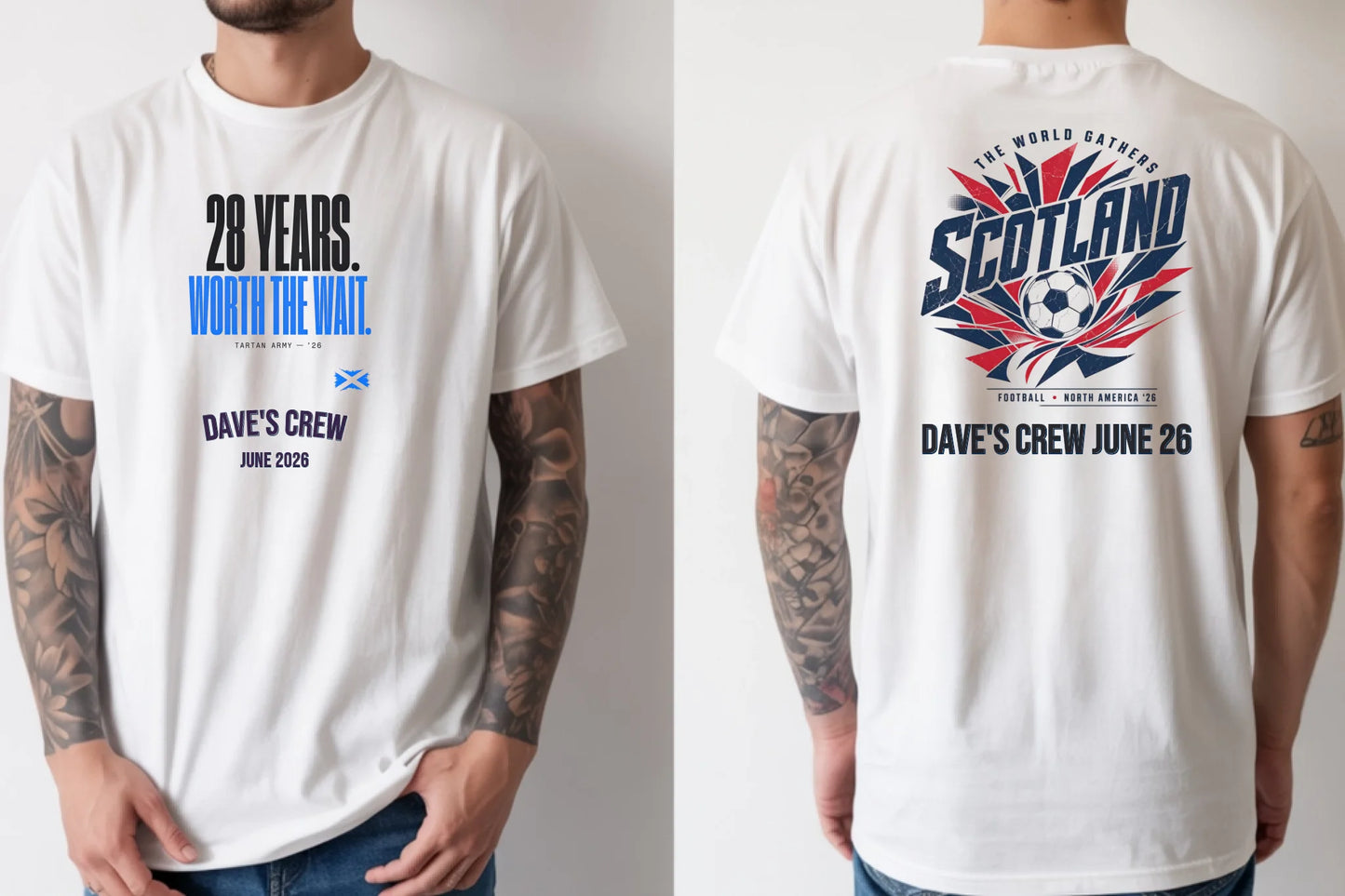 Personalised Summer of Soccer Tee | Scotland 28 years worth the wait | Top