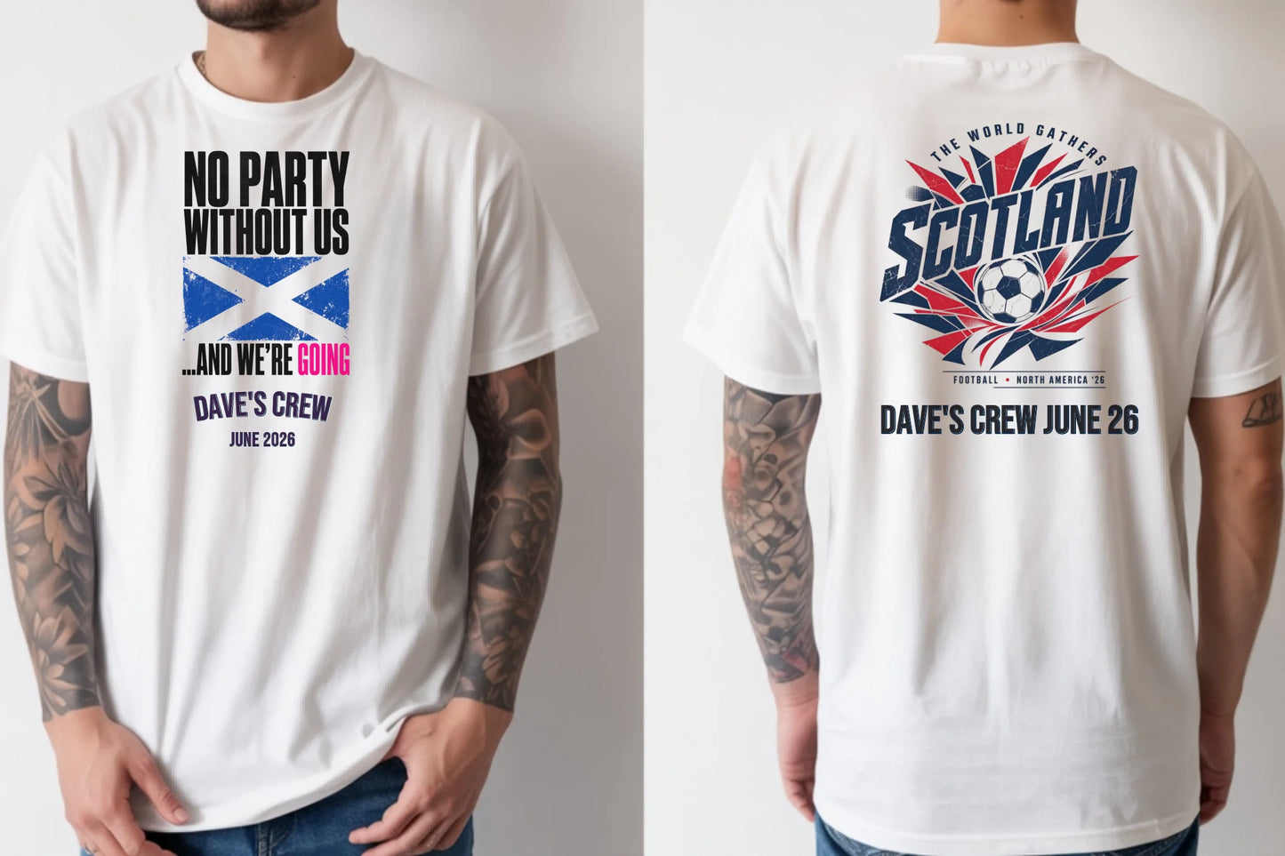 Personalised Summer of Soccer Tee | Scotland No Party without us | Top