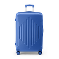 20-inch ABS Hard Shell Suitcase with Diamond Pattern - Navy Blue Dress Loud