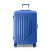 20-inch ABS Hard Shell Suitcase with Diamond Pattern - Navy Blue Dress Loud