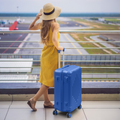 Premium ABS Luggage Suitcase with Non-TSA Lock – 24in Deep Blue Dress Loud