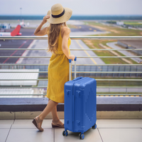 Premium ABS Luggage Suitcase with Non-TSA Lock – 24in Deep Blue Dress Loud