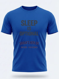Personalised Bugged Out Big Weekender Tee — royal blue tee, front view