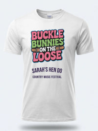 Personalised Country Weekender Tee — white tee, front view