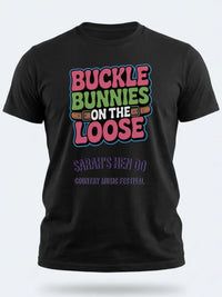 Personalised Country Weekender Tee — black tee, front view