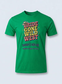 Personalised Country Weekender Tee — irish green tee, front view