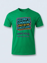 Personalised Country Weekender Tee — irish green tee, front view