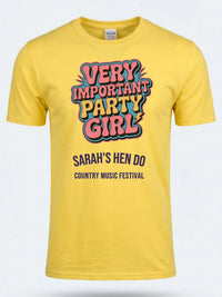Personalised Country Weekender Unisex Tee | Very important party girl | Shirt Dress Loud