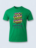 Personalised 90s Reloaded Big Weekender Tee — irish green tee, front view