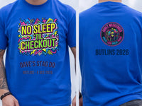 Personalised 90s Reloaded Big Weekender Tee | No Sleep Til Checkout Event Shirt Dress Loud