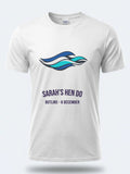 Personalised Don't Tell Mama Big Weekender Tee — white tee, front view