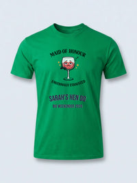 Personalised Weekender Unisex Tee | Maid of Honour Emotionally Exhausted | Hen Shirt Dress Loud