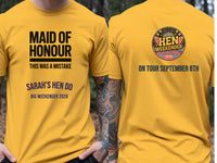 Personalised Weekender Unisex Tee | Maid of Honour This was a mistake | Hen Shirt Dress Loud