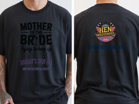 Personalised Weekender Unisex Tee | Mother of the Bride Trying to Keep up | Hen Shirt Dress Loud
