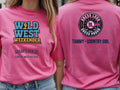 Personalised Country Weekender Unisex Tee — azalea tee, front and back view