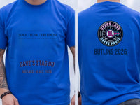 Personalised We Love the 70s Big Weekender Tee — royal tee