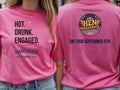 Personalised Weekender Unisex Tee — azalea tee, front and back view