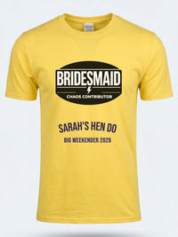 Personalised Weekender Unisex Tee – Bridesmaid Drinks Department
