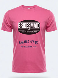 Personalised Weekender Unisex Tee – Bridesmaid Drinks Department