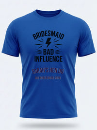 Personalised Weekender Unisex Tee — royal blue tee, front view