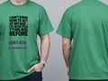 Personalised Banter Tee — irish green tee, front and back view