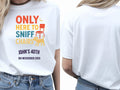 Personalised Banter Tee — white tee, front and back view