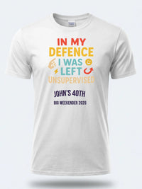 Personalised Banter Tee — white tee, front view