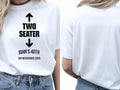 Personalised Banter Tee — white tee, front and back view