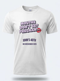 Personalised Banter Tee — white tee, front view