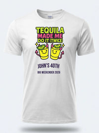 Personalised Banter Tee — white tee, front view