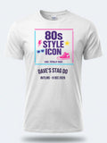 Personalised 80s Tee — white tee, front view