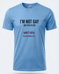 Personalised Banter Tee — carolina blue tee