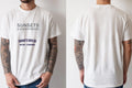 Personalised Ibiza Tee — natural tee, front and back view