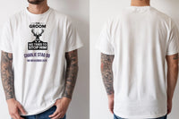 Personalised Weekender Unisex Tee — natural tee, front and back view