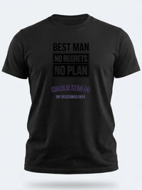 Personalised Weekender Unisex Tee — black tee, front view