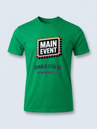 Personalised Weekender Unisex Tee — irish green tee, front view