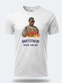 Personalised 90s Tee — white tee, front view