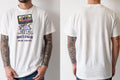 Personalised House of Garage Tee — natural tee, front and back view