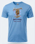Personalised House of Garage Tee — carolina blue tee