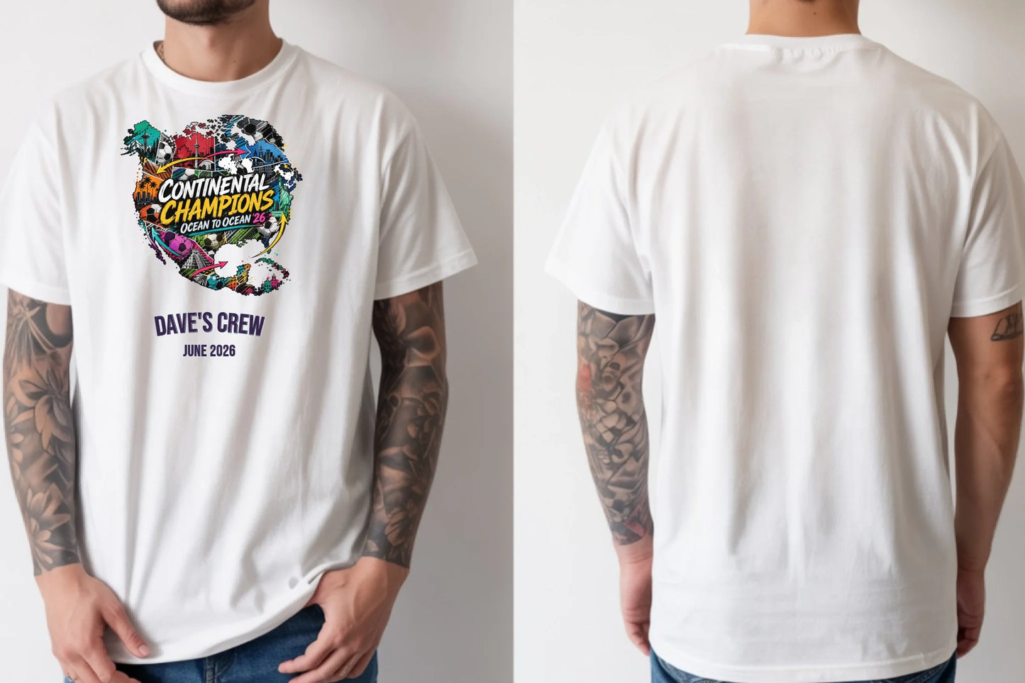 Personalised Summer of Soccer Tee | Continental Champtions | Top