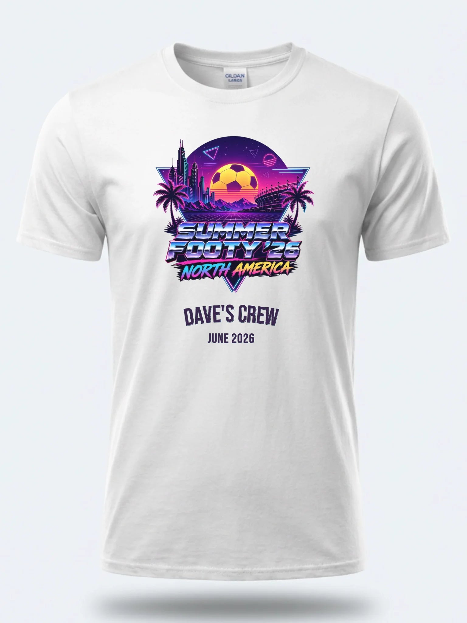 Personalised Summer of Soccer Tee | Summy Footy 2026 | Top