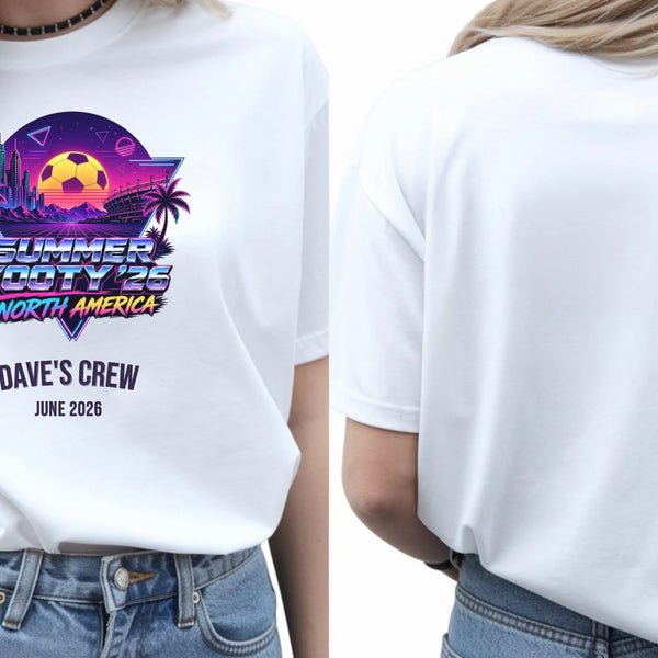 Personalised Summer of Soccer Tee | Summy Footy 2026 | Top
