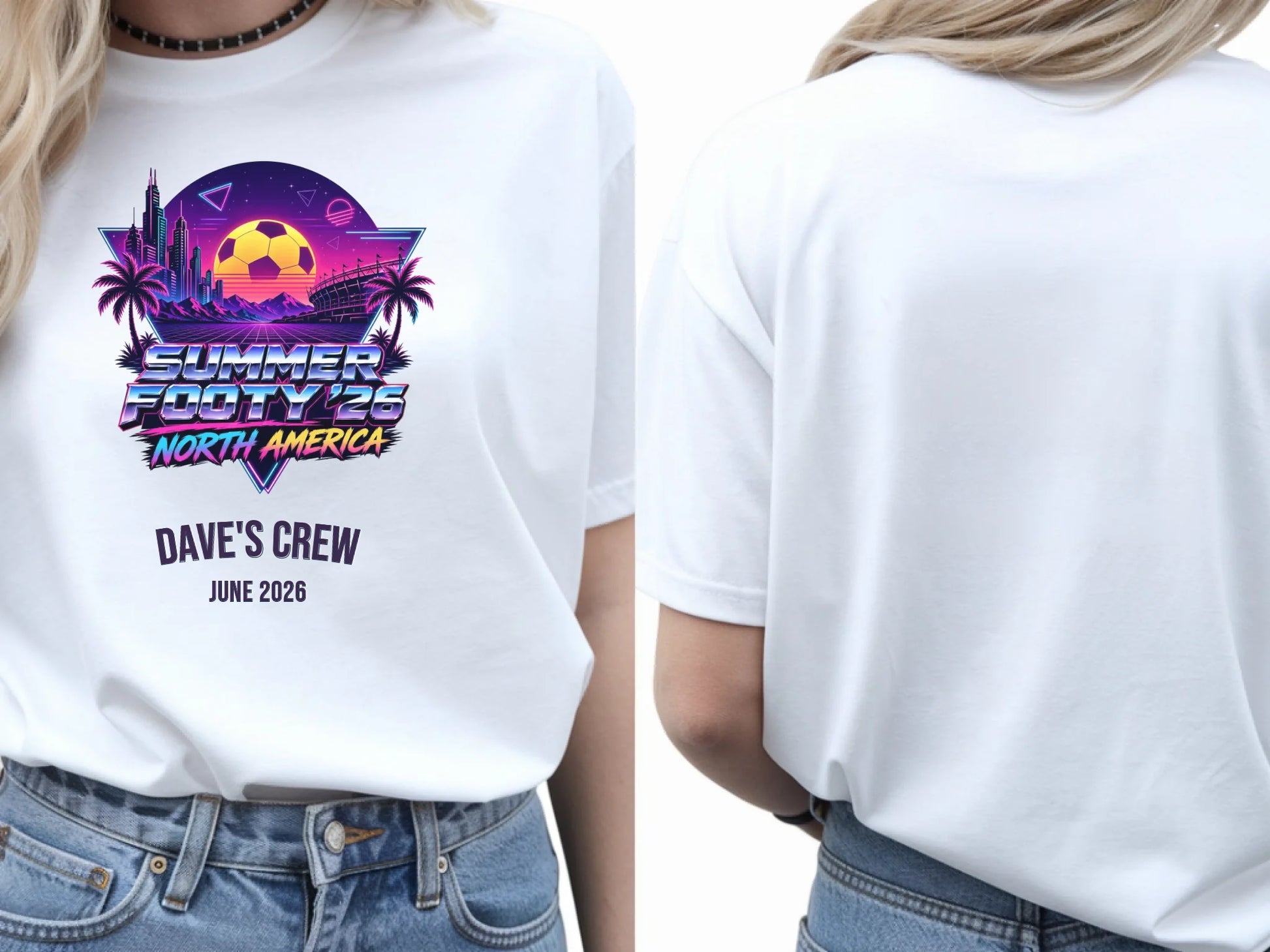 Personalised Summer of Soccer Tee | Summy Footy 2026 | Top