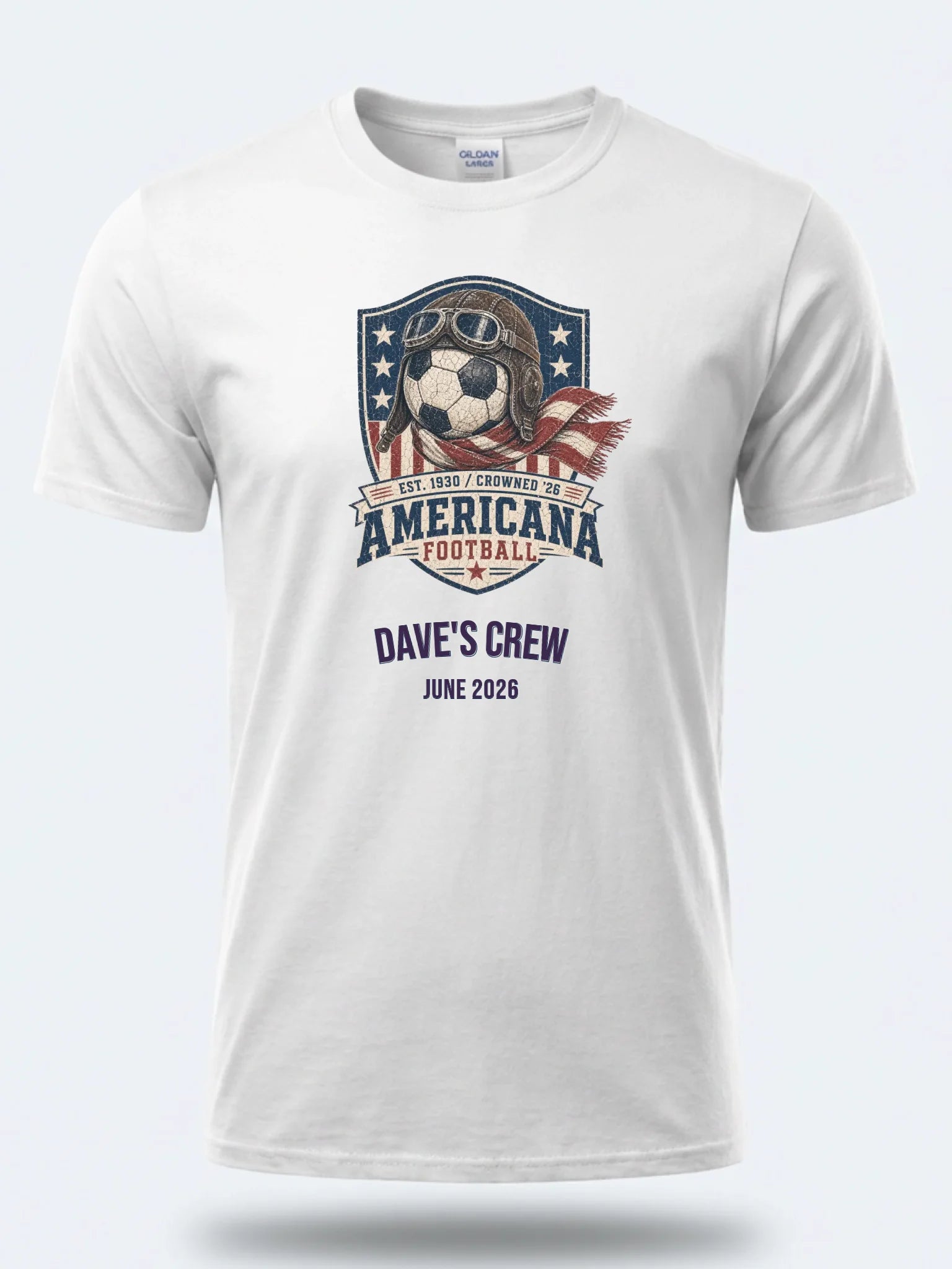 Personalised Summer of Soccer Tee | Americana Football 2026 | Top