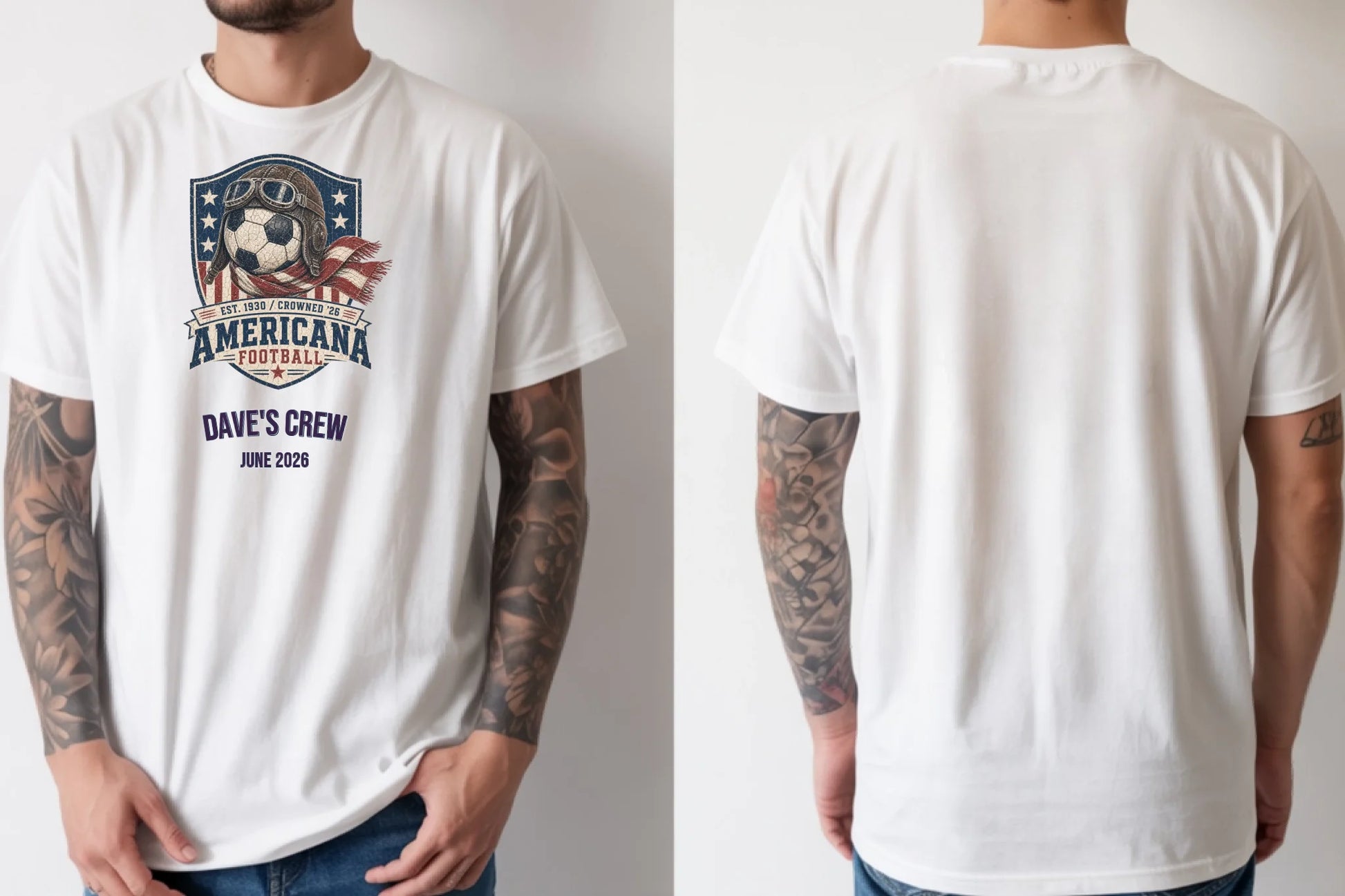 Personalised Summer of Soccer Tee | Americana Football 2026 | Top