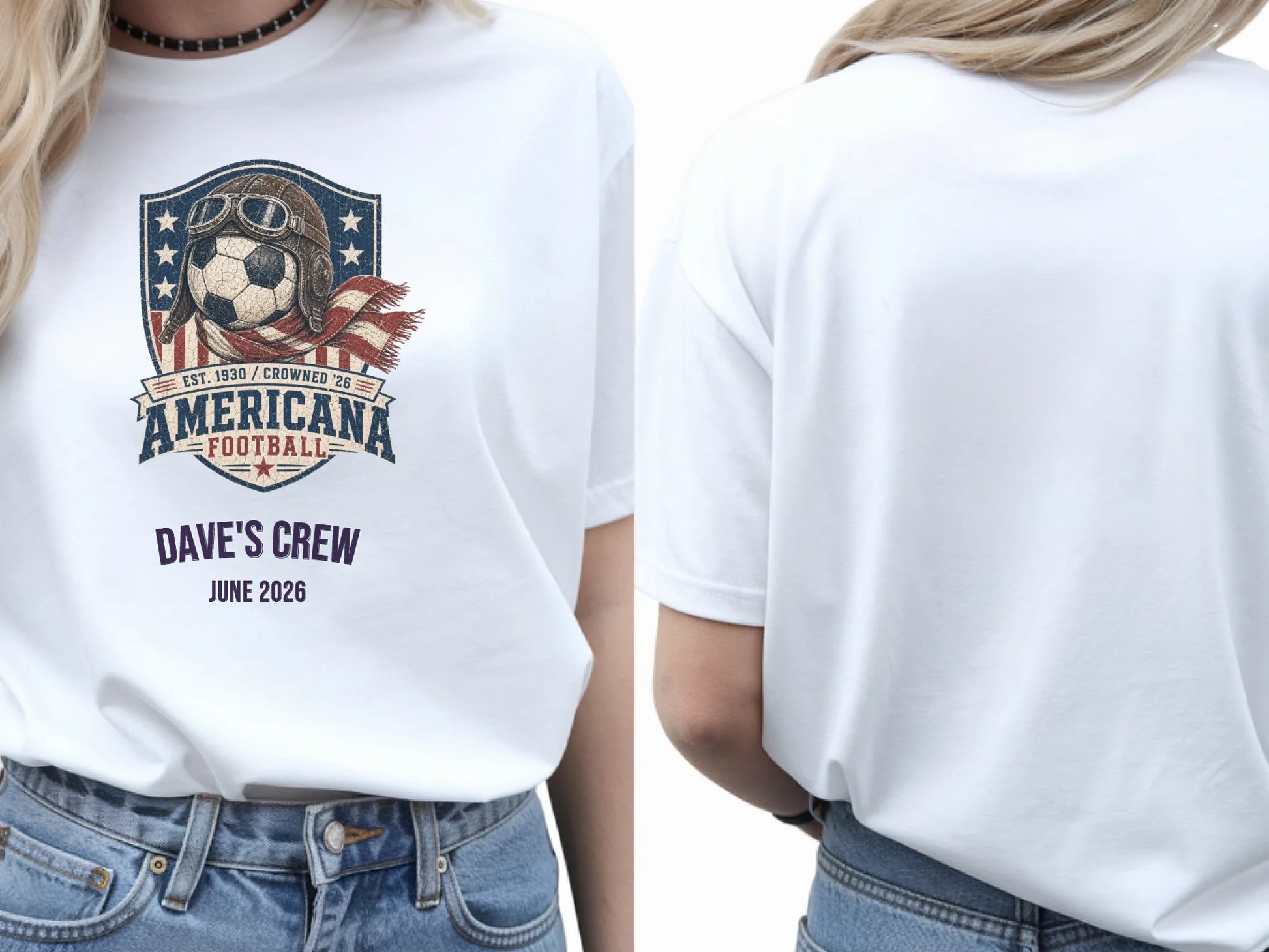 Personalised Summer of Soccer Tee | Americana Football 2026 | Top