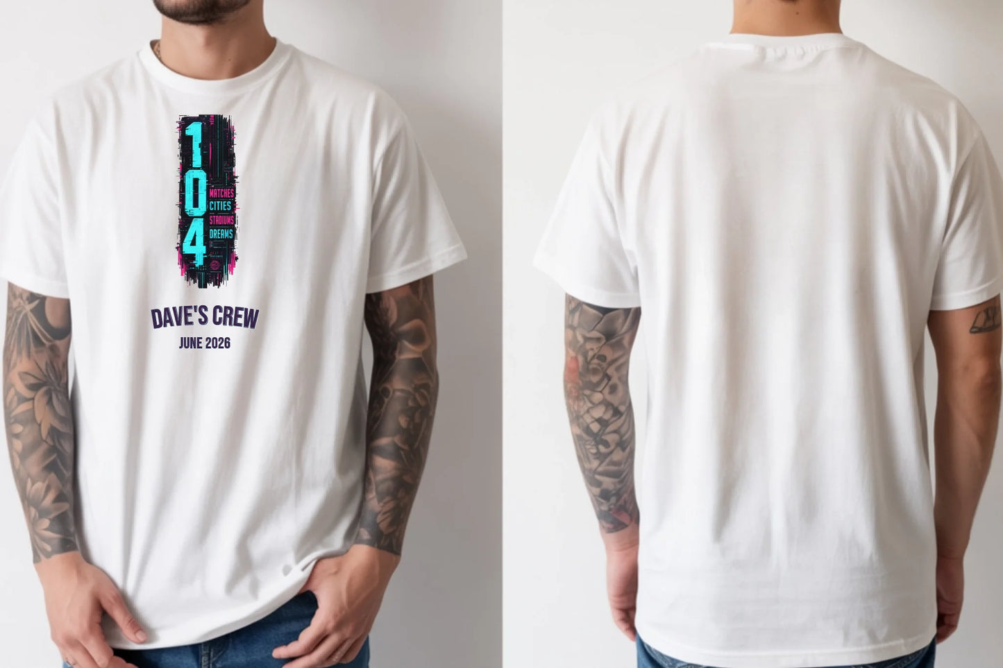 Personalised Summer of Soccer Tee | 104 Matches 2026 | Top