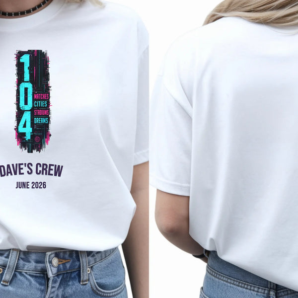 Personalised Summer of Soccer Tee | 104 Matches 2026 | Top