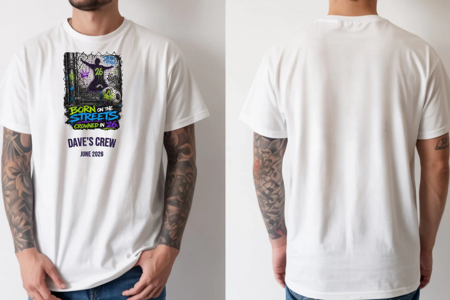 Personalised Summer of Soccer Tee | Born on the Streets 2026 | Top
